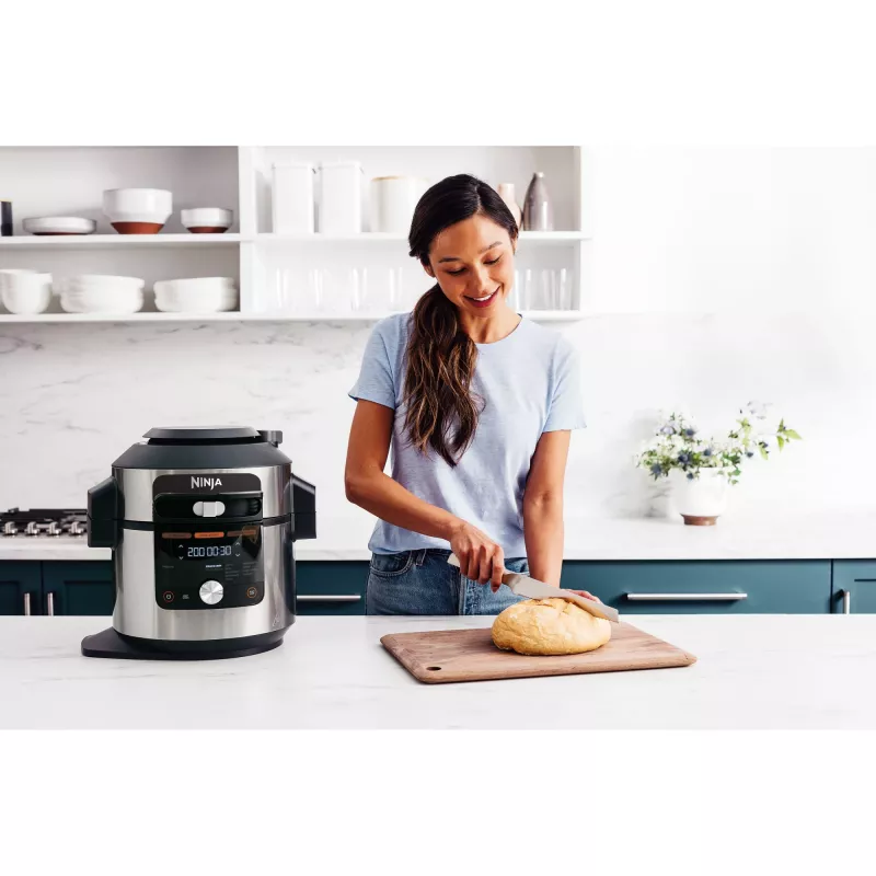 Panela multifunções Ninja OL750EU 7,5 L 1760 W preto aço inoxidável, 14 programas automáticos