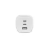 Fonte de alimentação Dicota - compacta, GaN - 65 Watt - 5 A - PD 3.0 - 3 portas de saída (2 x USB-C, USB)