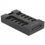 Delock - hub de luz LED RGB - 10 portas - preto (64128)