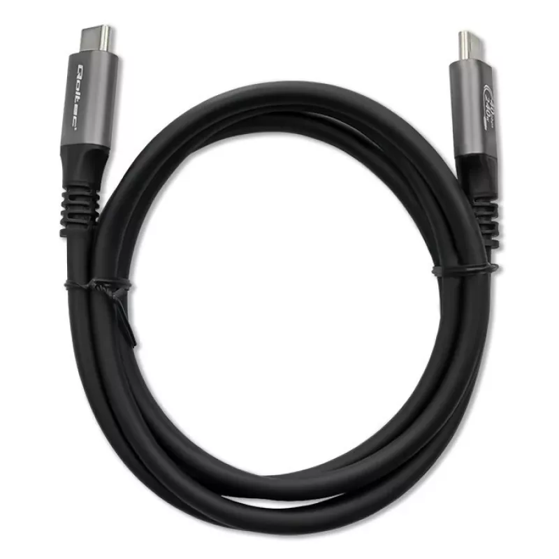 Cabo USB-C QOLTEC USB4 240 W para Thunderbolt 3/4, 40 Gbit/s, alimentação 240 W