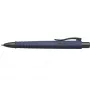 Esferográfica a.w. faber-castell 241189 — clip-on retrátil, tinta azul, ponta extra larga, corpo azul-marinho, 1 unid.