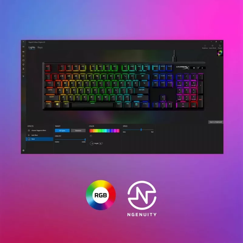 Teclado gaming mecânico HyperX Alloy Origins PBT HX Red