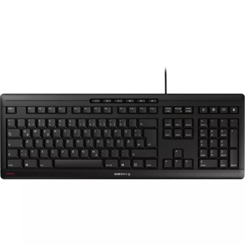 CHERRY STREAM JK-8500DE-2 Teclado de escritório USB QWERTZ alemão preto