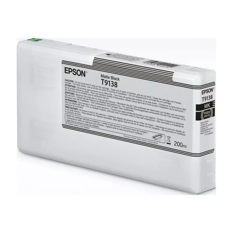 Tinteiro Epson T9138 Preto mate 200 ml – Tinteiro preto mate