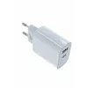 Carregador universal 2x3A USB C + USB A Power Delivery Branco