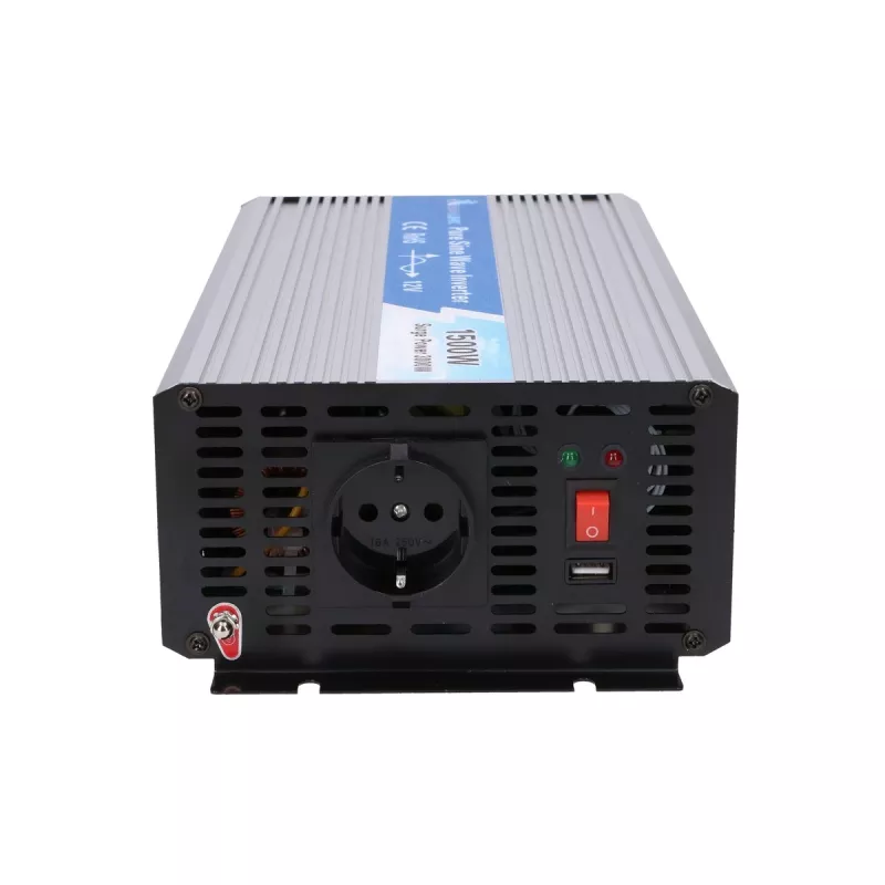 Extralink OPIP-1500W conversor de tensão de onda sinusoidal pura, de 12 V para 230 V, 1500 W