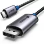 Cabo USB-C para DisplayPort UGREEN 1 m — USB-C (macho) para DisplayPort (macho), conectores retos, preto