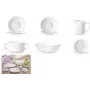 Prato raso Esmeyer TRIANON 245 mm branco vidro temperado apto para máquina de lavar loiça pack de 6
