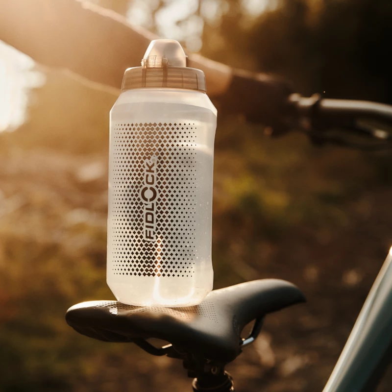 Fidlock Twist Bottle 750 Compact + Bike Base transparente preto
