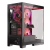 Caixa de PC MODECOM Volcano SPACE APEX ARGB Midi Tower, vidro temperado, USB-C, suporta ATX/microATX/Mini-ITX, GPU até 430 mm, dissipador de CPU até 180 mm