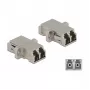Acoplador de fibra ótica DeLOCK LC Duplex fêmea para LC Duplex fêmea monomodo metal