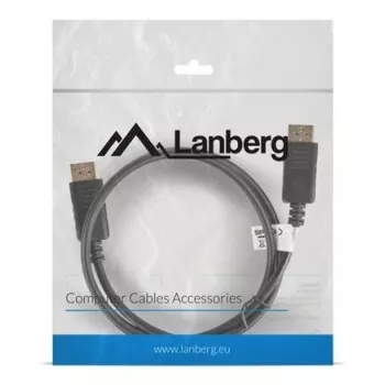 Cabo DisplayPort Lanberg 19 Pin V1.2 4K, 1M | CA-DPDP-10CC-0010-BK | DisplayPort para DisplayPort