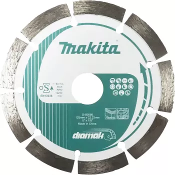 Disco de corte de diamante Makita D-80086 125 mm de diâmetro, 22,23 mm de furo