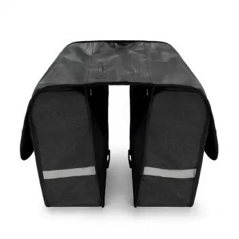 Bolsa de bicicleta Wozinsky bolsa de duplo bagageiro 28 L preta WBB34BK