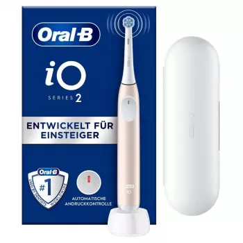 Escova de dentes Oral-B 2 iO para adulto, vibratória, rosa, branco