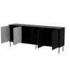 Cómoda cama meble Cama 4D CORTINA — 2000×400×810 mm, preto, aglomerado