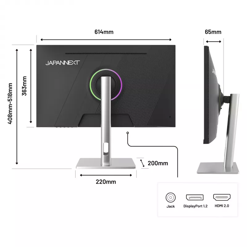 Monitor de computador JAPANNEXT JN-I270FHD200F-HSP 68,6 cm (27 polegadas) 1920 x 1080 píxeis Full HD LED prateado