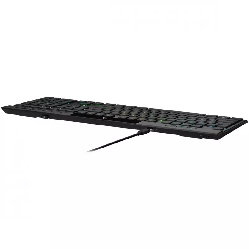 Teclado gaming mecânico Corsair K100 RGB AIR Wireless Ultra-Thin, Cherry ULP Tactile – preto, DE