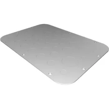 Placa para rack Rittal AX 2575.100 — aço, cinzento claro, 301×221 mm
