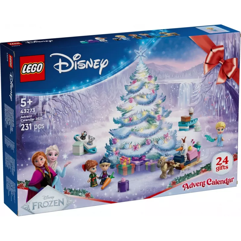 Brinquedo de construção LEGO Disney Frozen Calendário do Advento 2025 Conjunto 43273 — 231 peças, 4 minifiguras, idade 5+