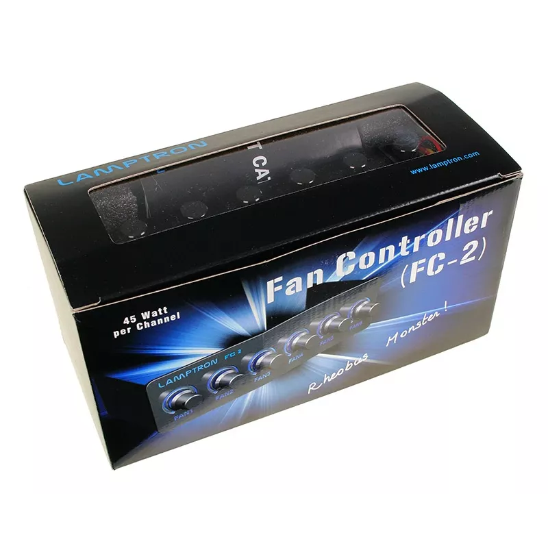 Controlador de ventoinhas Lamptron FC2 4 canais 30 W (PWM/regulação de tensão para ventoinhas de PC)
