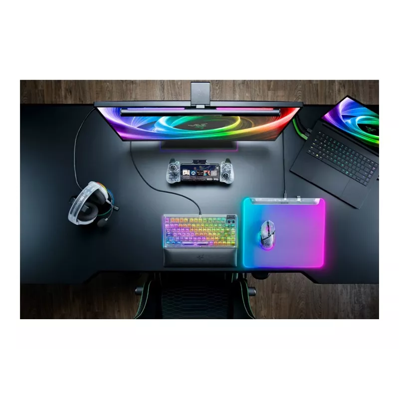 Tapete de rato gaming Razer Firefly V2 Pro White – retroiluminação RGB, alimentação USB, base antiderrapante