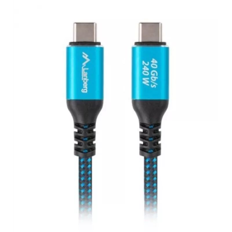 Cabo USB-C M/M USB4 1,5M 240W 60Hz Preto-Azul