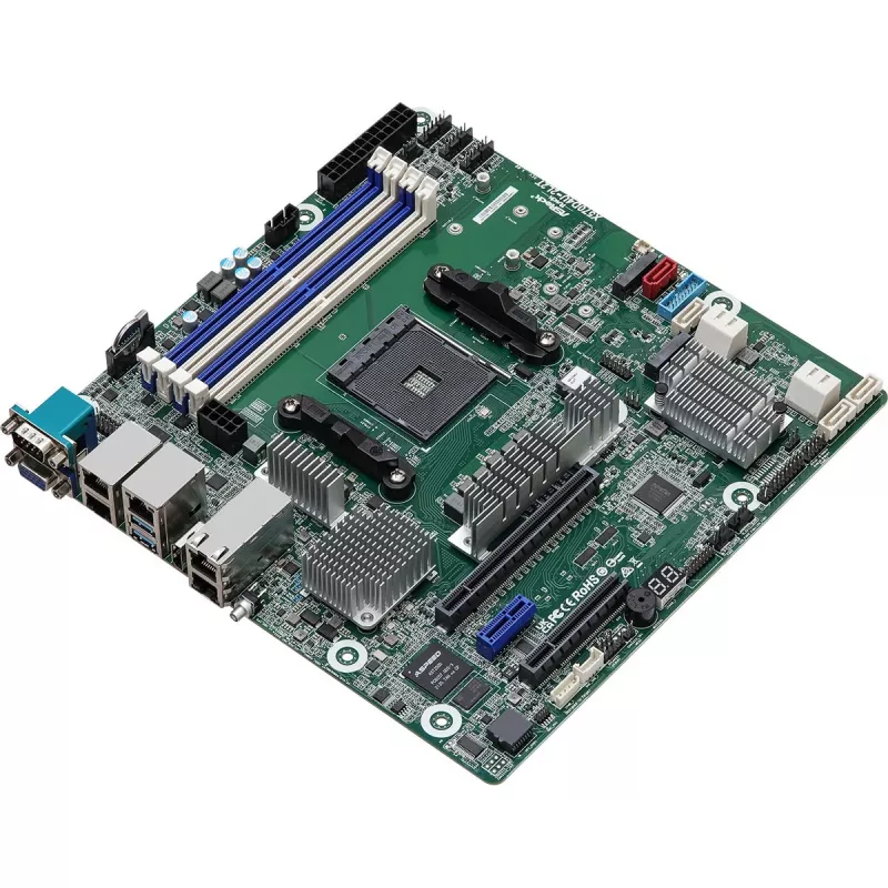 Placa-mãe ASRock X570D4U-2L2T/BCM AMD X570 Socket AM4 micro ATX