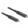 Cabo USB-C ótico ativo 8K Vídeo + Dados + PD (preto, 15 metros, PD 60 Watt)