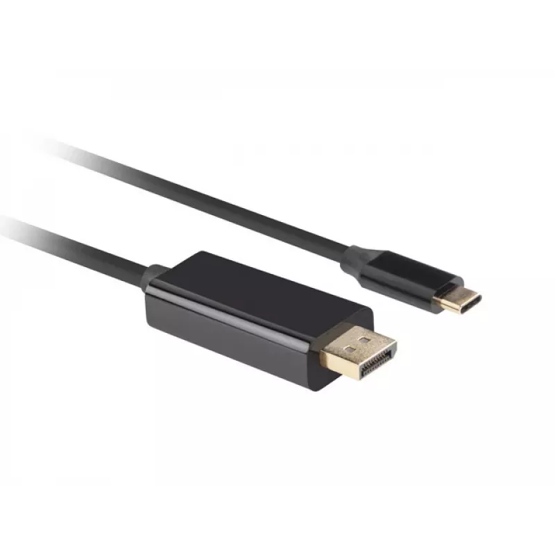 Adaptador USB-C para DisplayPort Lanberg CA-CMDP-10CU-0018-BK Preto 1,8 m
