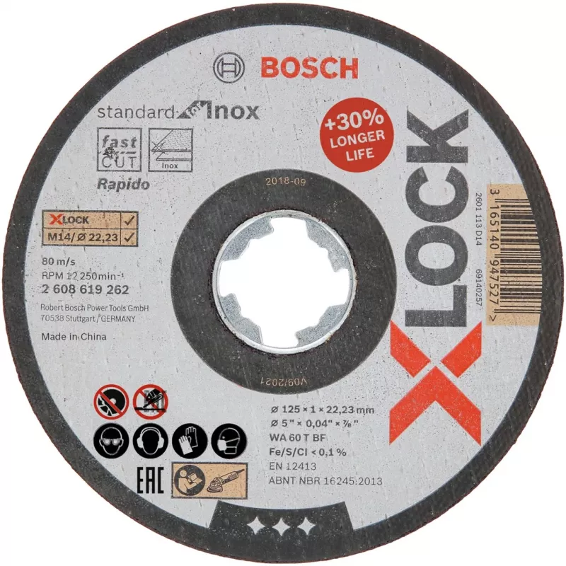 Acessório para rebarbadora Bosch 2 608 619 262 disco de corte