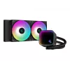 DeepCool LS520 SE AIO refrigeração líquida para CPU, 2 x 120 mm, ARGB, preto