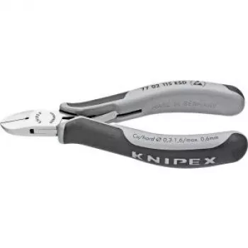 Corta-fios de eletrónica Knipex compr. 115 mm forma 0 com bisel sim, pequeno polimento espelhado.
