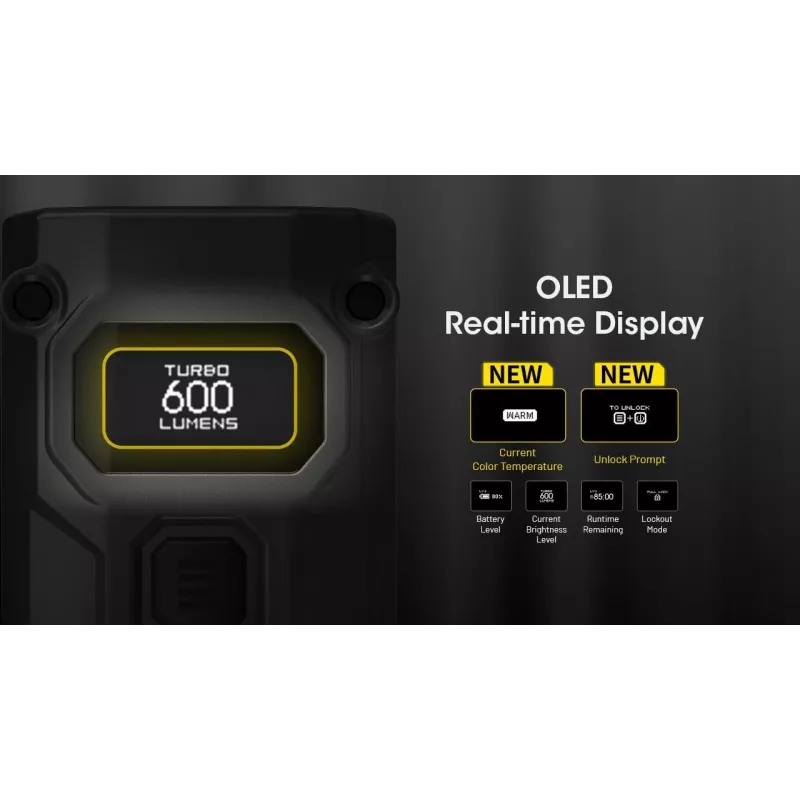 Lanterna de chaveiro Nitecore TINI3 preto 600 lm USB recarregável
