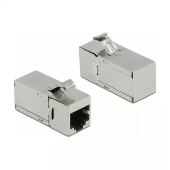 Módulo Keystone DeLOCK conector fêmea RJ45 para conector fêmea RJ45 Cat.6A 90° angular