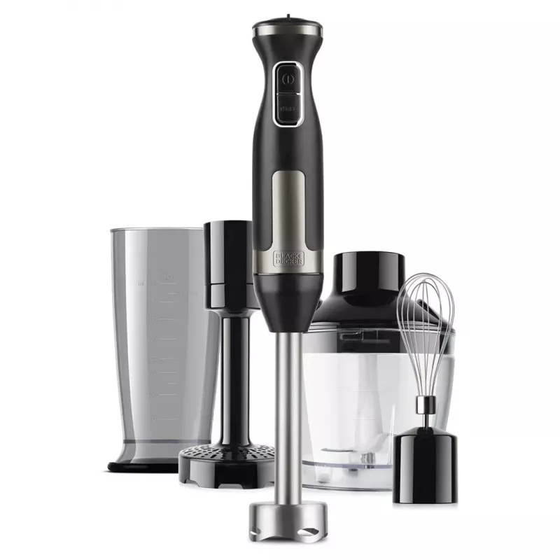 Varimixer Black & Decker BXHBA1500E — 1500 W Varimixer com haste de aço inoxidável, 20 velocidades, picadora, batedor, pulso