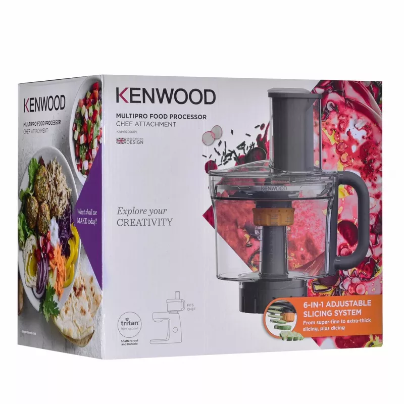 Acessório de misturadora Kenwood KAH65.000PL — tigela de 1,2 L, preto transparente