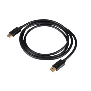 Cabo DisplayPort Akyga AK-AV-10, macho/macho, fichas banhadas a ouro, 1,8 m, preto