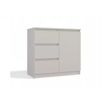 CHEST OF DRAWERS 1 DOOR 3 DRAWERS COLOUR CASHMERE