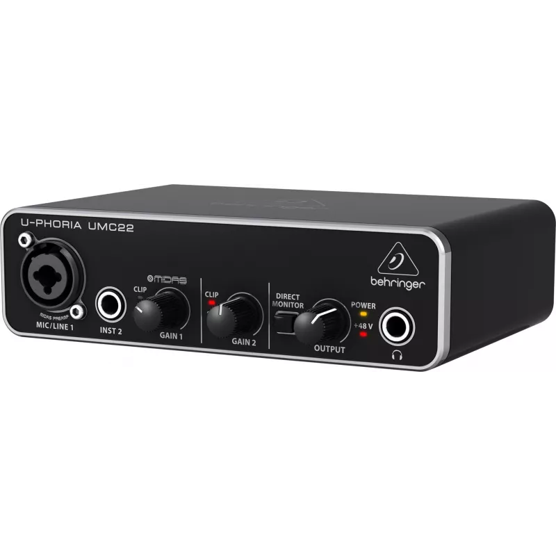 Behringer UMC22 Equipamento musical complementar Pré-amplificador para concerto/estúdio