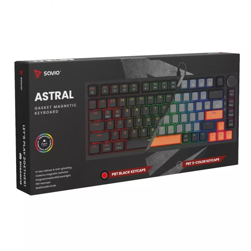 Savio ASTRAL BLACK JADE Teclado Gaming USB QWERTY US International