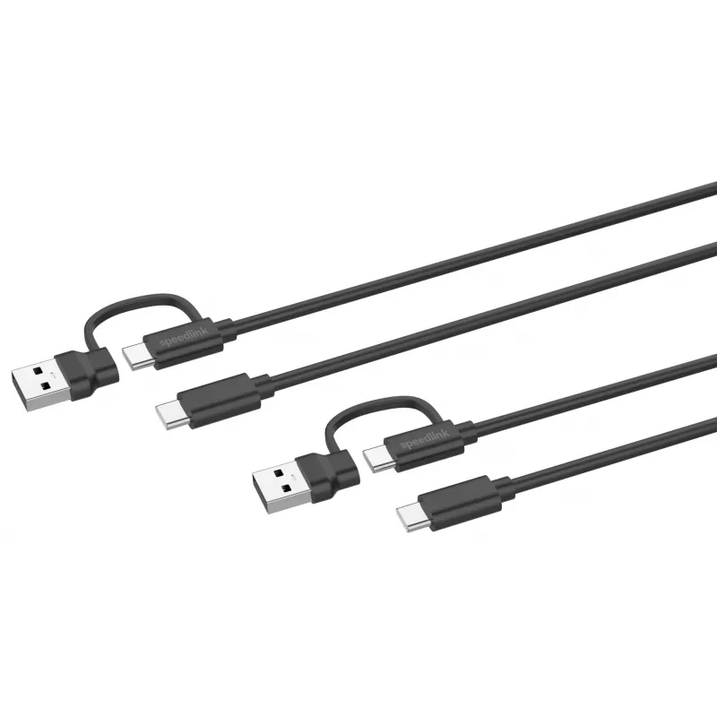 Cabo USB 3.2 Gen 1 (3.1 Gen 1) Speedlink SL-460101-BK, 3 m, USB A/USB C para USB C, preto