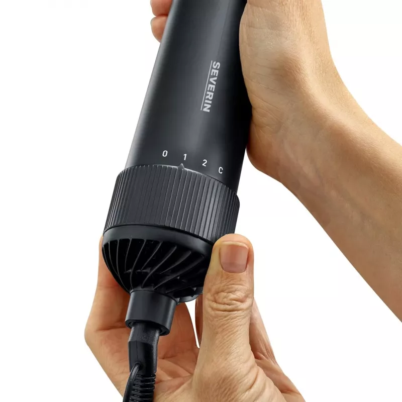 Modelador de cabelo Severin WL 0241 escova de ar quente preto 1000 W 1,8 m