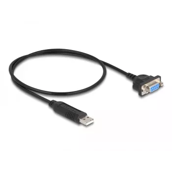 Adaptador USB 2.0 para série RS-232 DeLOCK 50 cm FTDI preto