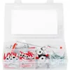 Conjunto de buchas FISCHER DUOLINE cinzento-claro vermelho — 91 unid., tamanhos mistos para alvenaria e pladur
