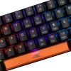 Teclado mecânico Baracuda Dolphin preto layout US com switches azuis
