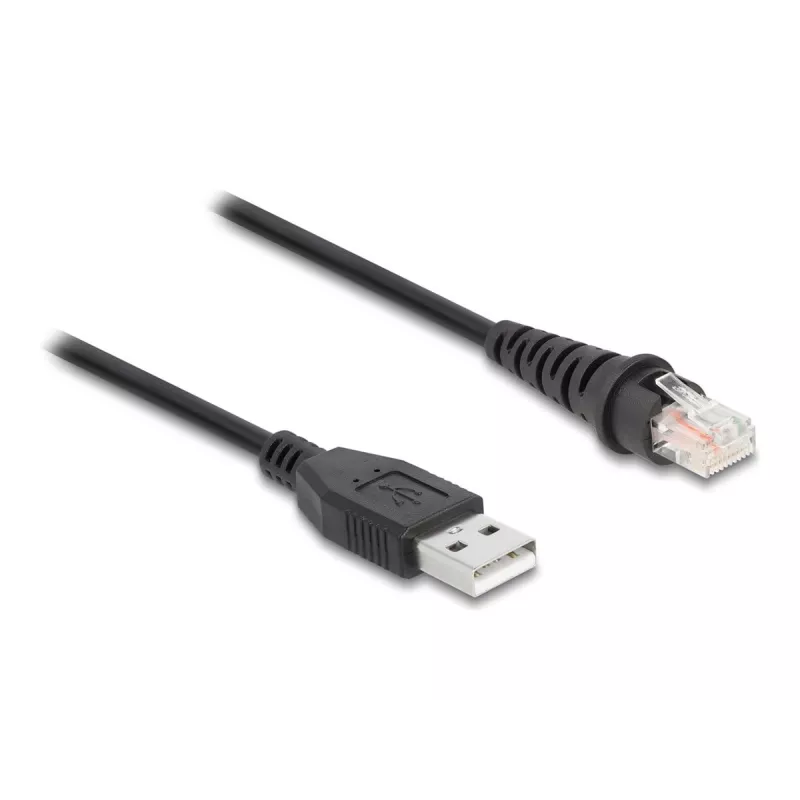 Cabo para leitor de códigos de barras DeLOCK RJ50 para USB 2.0 Type-A 2 m
