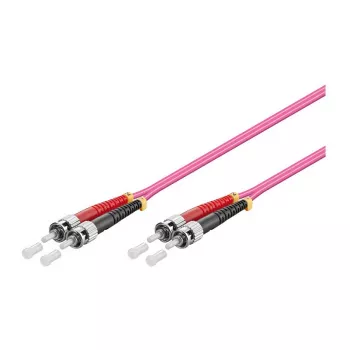 Cabo de rede de fibra ótica Duplex OM4 (Multimodo, 50/125) ST/ST, LSZH, 2m, Good Connections®