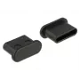 Tampa de proteção para conector fêmea DeLOCK 64014 USB Type-C preto 10 unid.