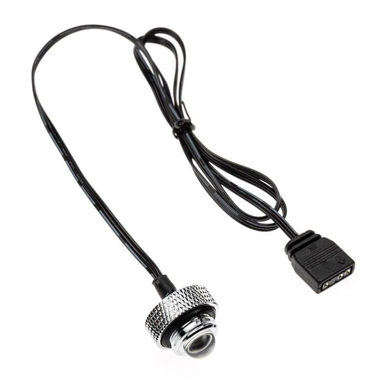 Tampão de fecho XSPC ARGB LED, G1/4, 5V 3Pin - cromado
